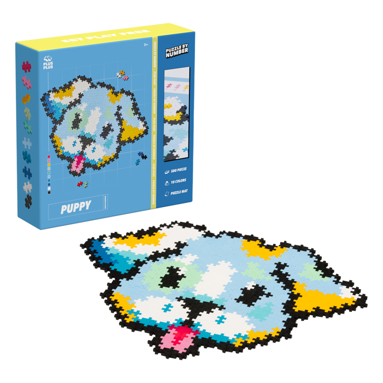 PLUS-PLUS PUZZLE BY NUMBER 500MCX - CHIOT