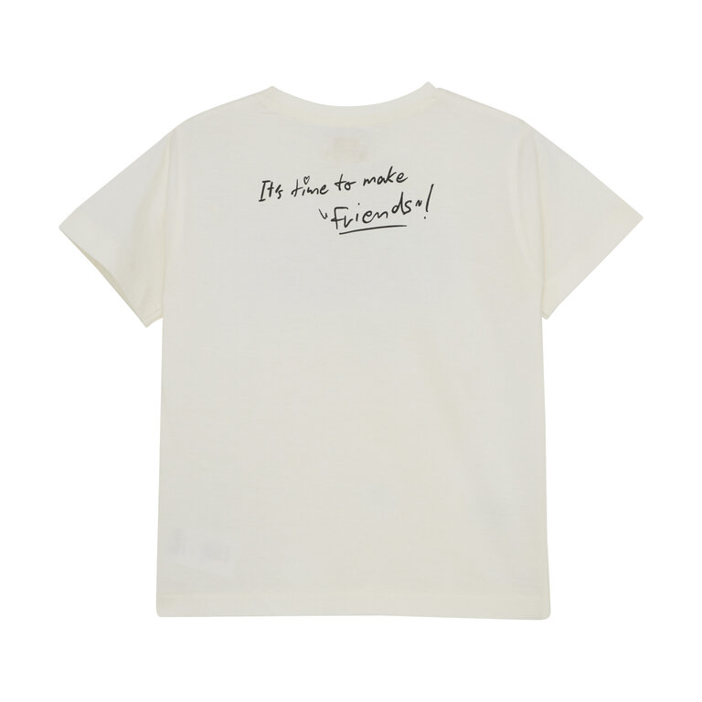 CREAMIE T-SHIRT HELLO À PAILLETTES - BLANC