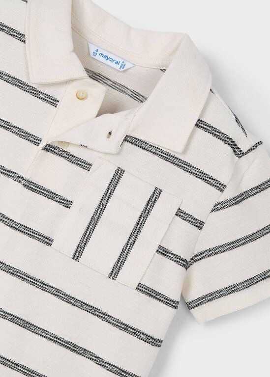 MAYORAL POLO AVEC RAYURES - ÉCRU