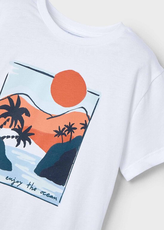 MAYORAL T-SHIRT IMPRIMÉ PAYSAGE - BLANC