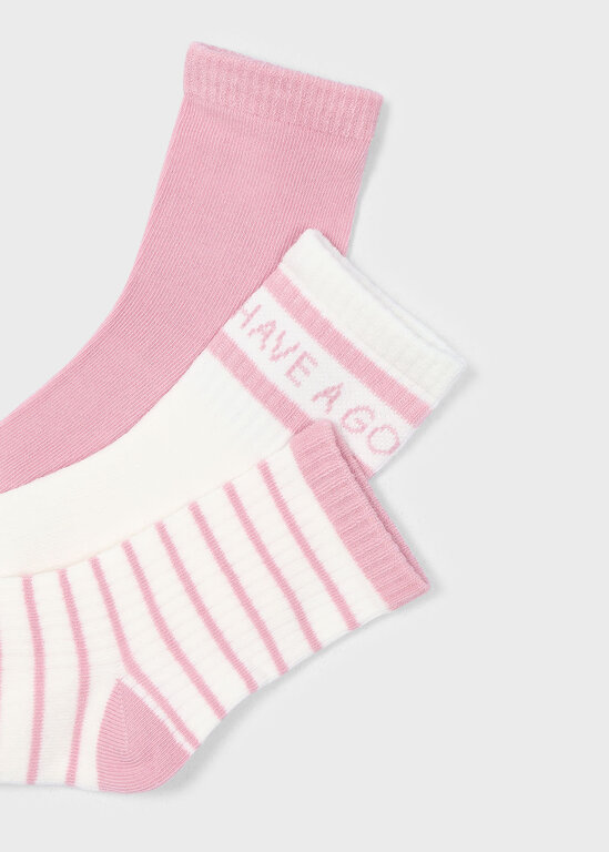 MAYORAL LOT DE 3 PAIRES DE CHAUSSETTES - HAVE A GOOD  DAY