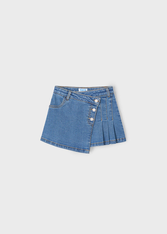 MAYORAL JUPE EN DENIM CROISÉE - BLEU MOYEN