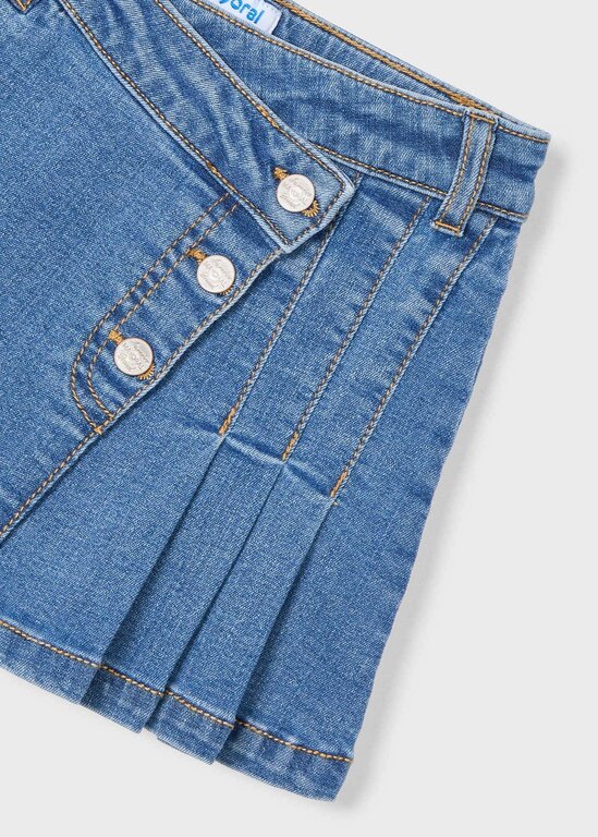 MAYORAL JUPE EN DENIM CROISÉE - BLEU MOYEN