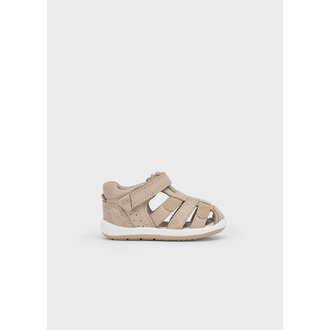 SANDALES EN CUIR VÉRITABLE - BEIGE