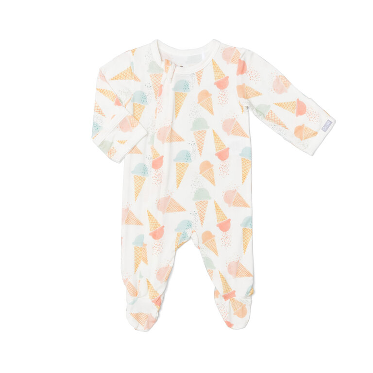 COCCOLI PYJAMA À PATTES EN MODAL - CRÈME GLACÉE
