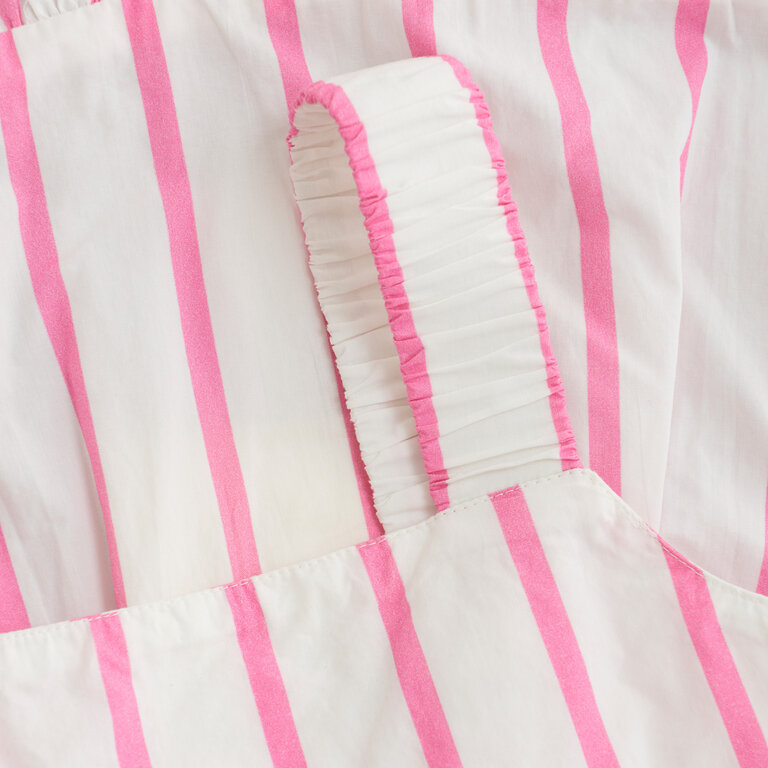 CREAMIE ROBE À RAYURES CONTRASTANTES - ROSE