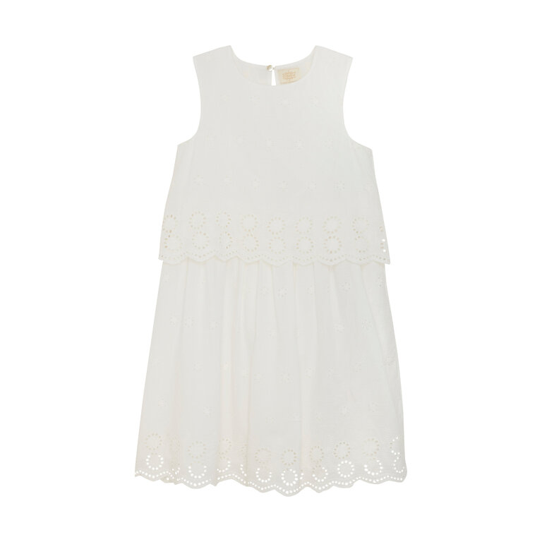 CREAMIE ROBE AVEC BRODERIES ANGLAISES - BLANC
