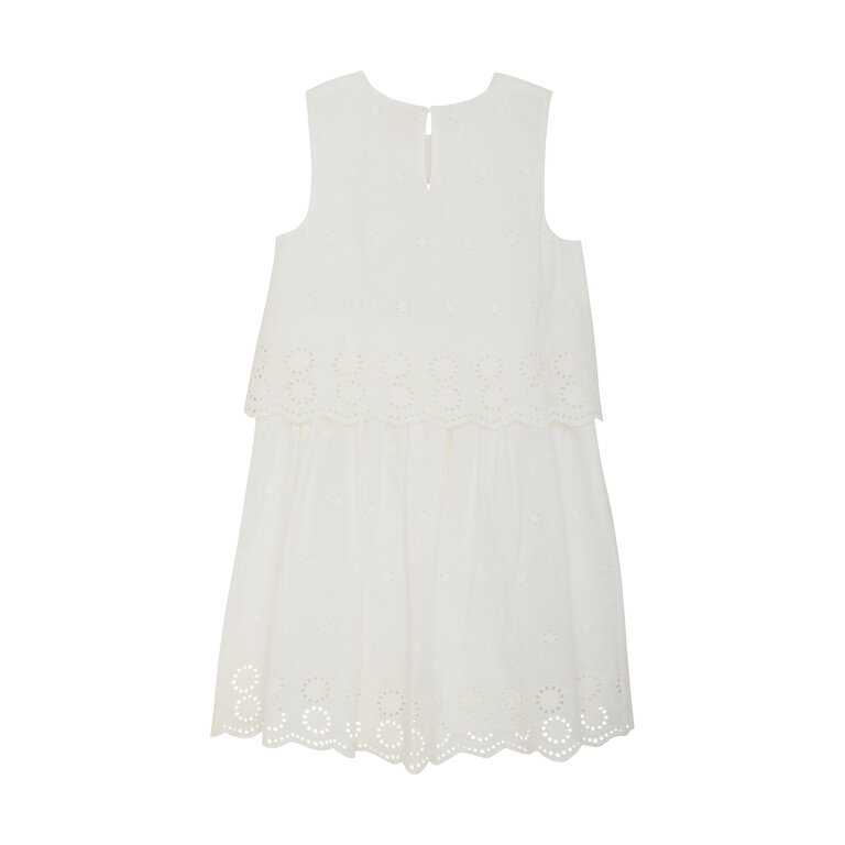 CREAMIE ROBE AVEC BRODERIES ANGLAISES - BLANC
