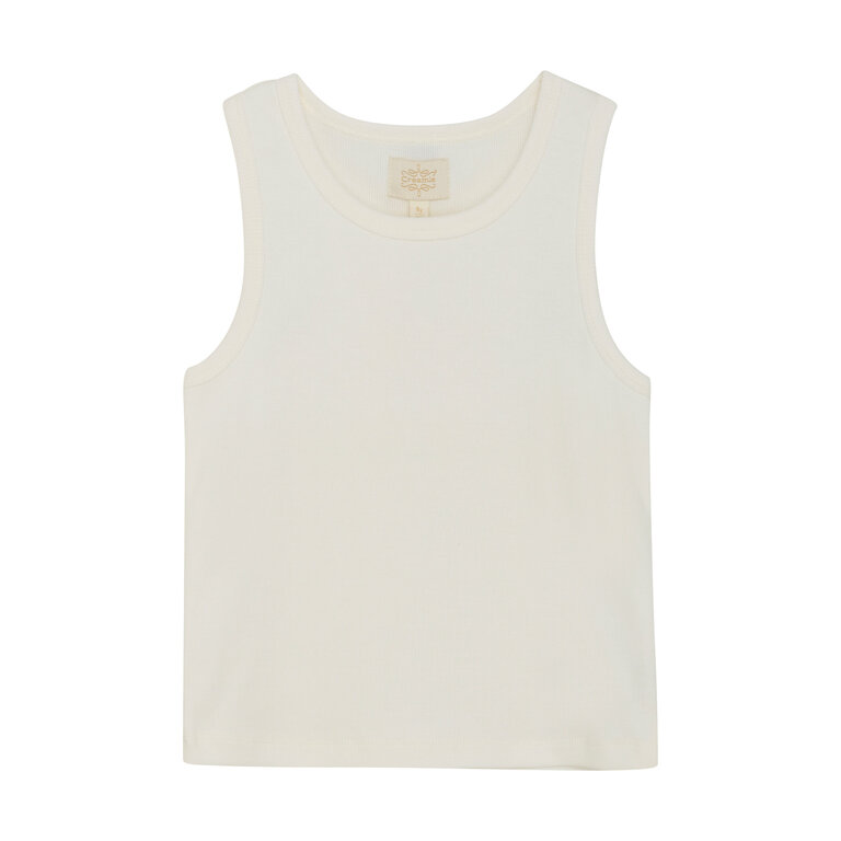 CREAMIE CAMISOLE CÔTELÉE - BLANC