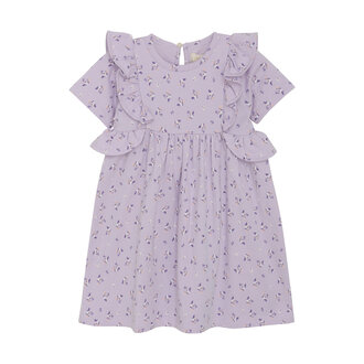 CREAMIE ROBE EN CRÊPE FLEURIE - LILAS