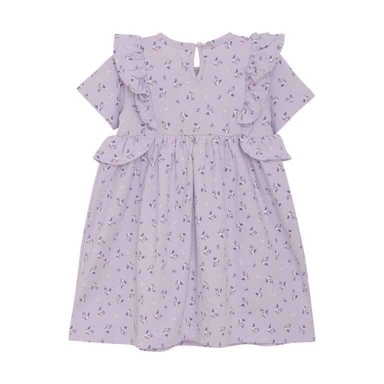 CREAMIE ROBE EN CRÊPE FLEURIE - LILAS