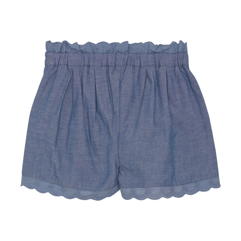 CREAMIE  SHORT EN CHAMBRAY - BLEU