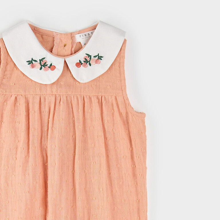 PETIT LEM COMBINAISON EN PLUMETIS - CORAIL