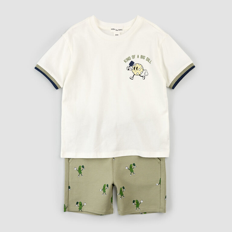 MILES THE LABEL ENSEMBLE SHORT ET T-SHIRT - PICKLEBALL