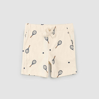 MILES THE LABEL SHORT À IMPRIMÉ DE RAQUETTE - BLANC CASSÉ