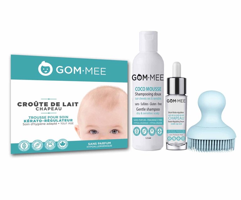 GOMMEE TRAITEMENT CROÛTE DE LAIT (CHAPEAU) POUR BÉBÉ