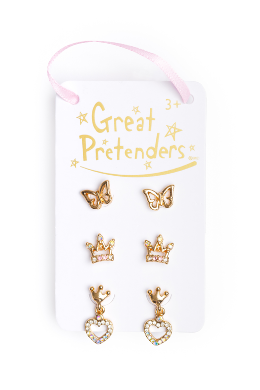 GREAT PRETENDERS BOUCLES D'OREILLES COURONNE ROYALE