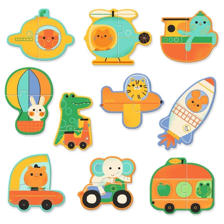 DJECO DUO PUZZLE - VEHICLES