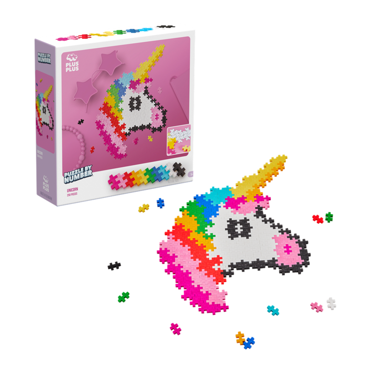 PLUS-PLUS PUZZLE BY NUMBER - LICORNE 250 MCX