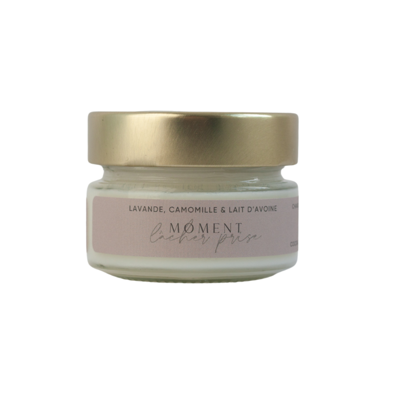 LOVLI CHANDELLE MOMENT LÂCHER PRISE - LAVANDE, CAMOMILLE & LAIT D'AVOINE