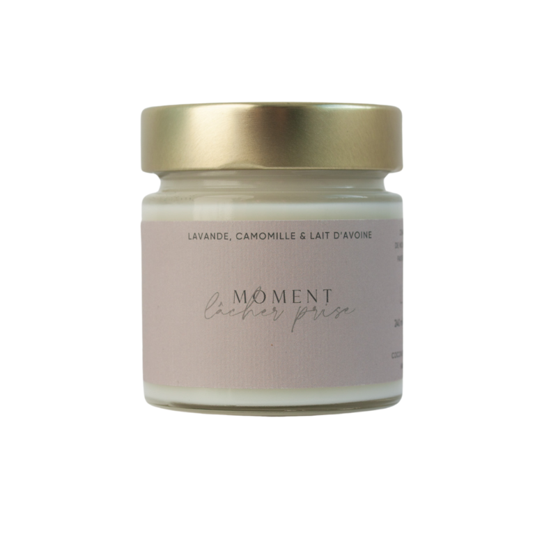 LOVLI CHANDELLE MOMENT LÂCHER PRISE - LAVANDE, CAMOMILLE & LAIT D'AVOINE