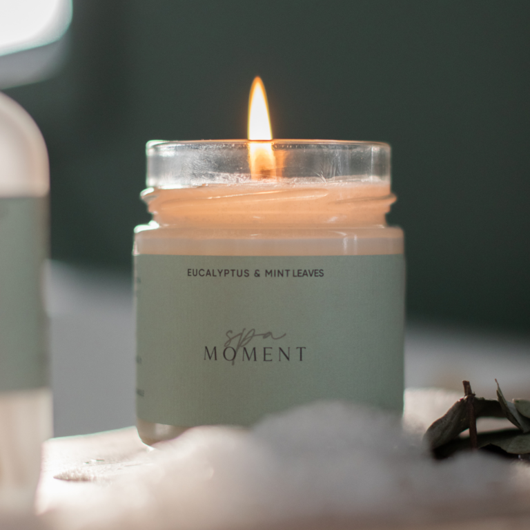 LOVLI CHANDELLE MOMENT SPA - EUCALYPTUS & FEUILLE DE MENTHE