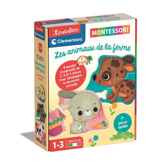 CLEMENTONI PUZZLE PROGRESSIF - LES ANIMAUX DE LA FERME MONTESSORI