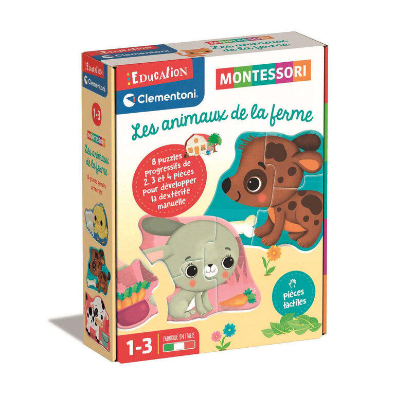 CLEMENTONI PUZZLE PROGRESSIF - LES ANIMAUX DE LA FERME MONTESSORI