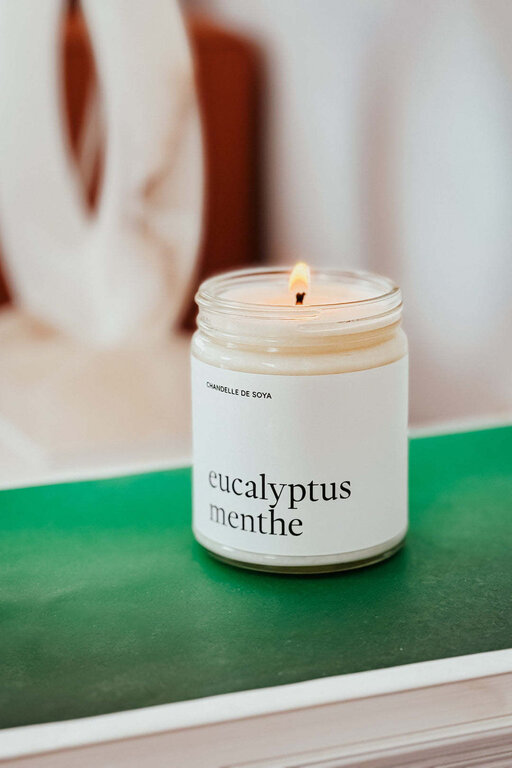 MARÉE CHANDELLE CHANDELLE DE SOYA 270 ML - HUILE ESSENTIELLE EUCALYPTUS MENTHE