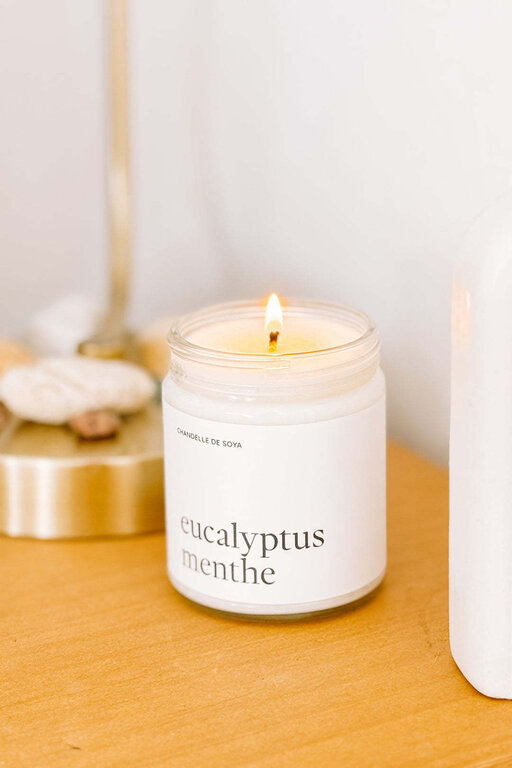 MARÉE CHANDELLE CHANDELLE DE SOYA 270 ML - HUILE ESSENTIELLE EUCALYPTUS MENTHE