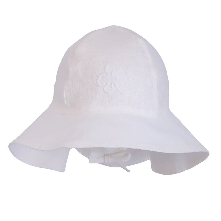 CALIKIDS LINEN HAT - WHITE