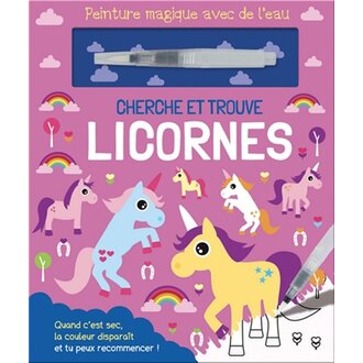 1,2,3 SOLEIL! PEINTURE MAGIQUE : CHERCHE ET TROUVE - LICORNES