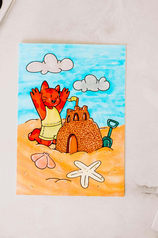 MARÉE CHANDELLE CARTE À COLORIER - BILLY