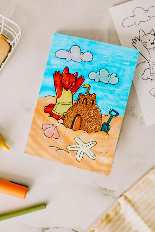 MARÉE CHANDELLE CARTE À COLORIER - BILLY