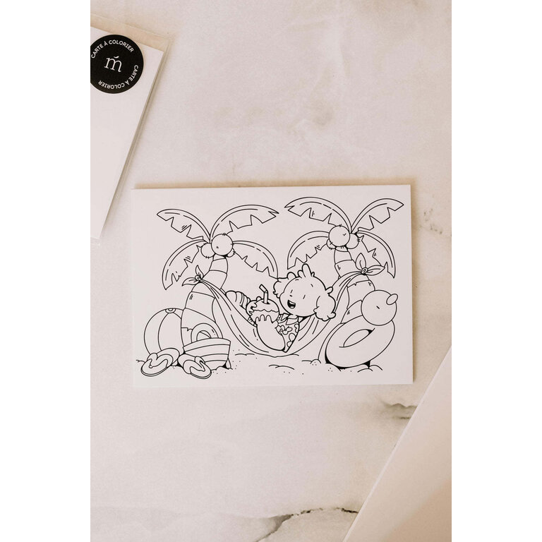 MARÉE CHANDELLE COLORING CARD - CHARLY