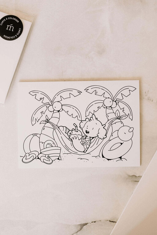 MARÉE CHANDELLE CARTE À COLORIER - CHARLY