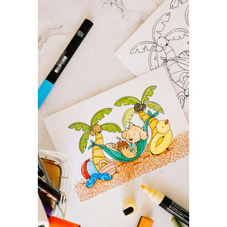 MARÉE CHANDELLE COLORING CARD - CHARLY