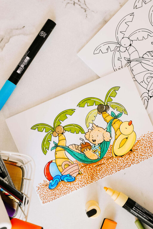 MARÉE CHANDELLE CARTE À COLORIER - CHARLY