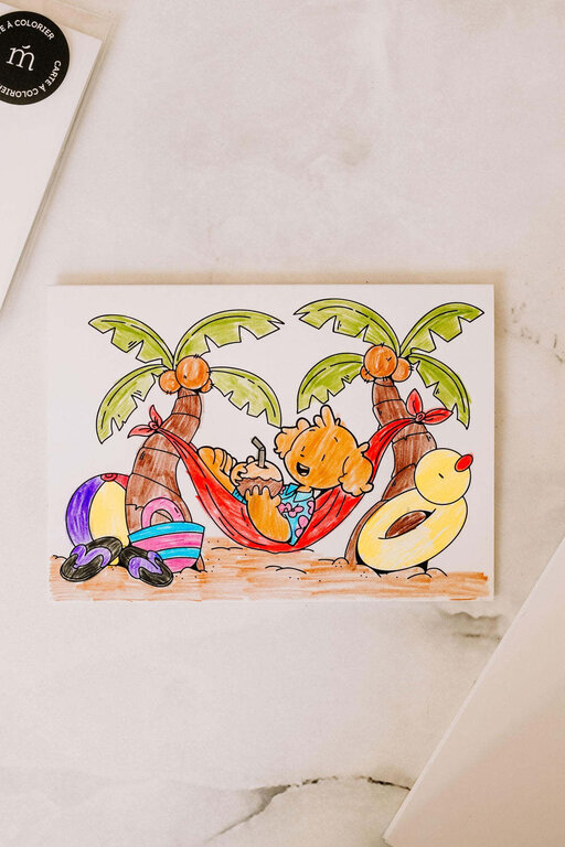 MARÉE CHANDELLE CARTE À COLORIER - CHARLY