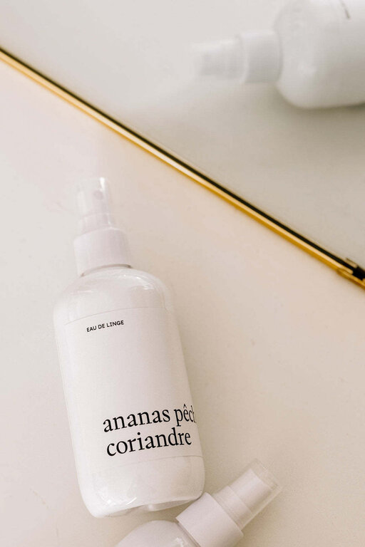 MARÉE CHANDELLE EAU DE LINGE - ANANAS, PÊCHE ET CORIANDRE