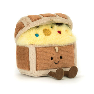 JELLYCAT PELUCHE - COFFRE AU TRÉSOR AMUSANT