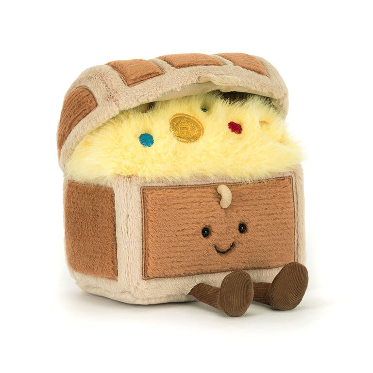 JELLYCAT PELUCHE - COFFRE AU TRÉSOR AMUSANT
