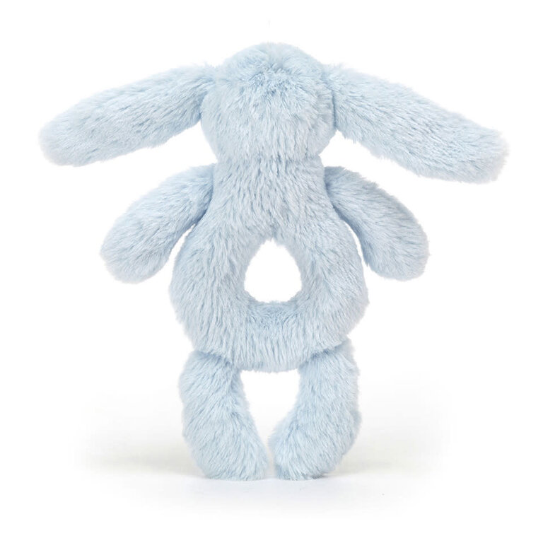 JELLYCAT HOCHET EN PELUCHE - LAPIN BASHFUL BLEU