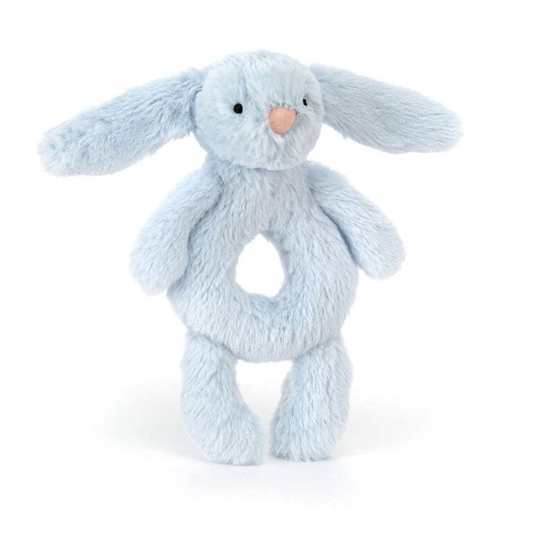 JELLYCAT HOCHET EN PELUCHE - LAPIN BASHFUL BLEU