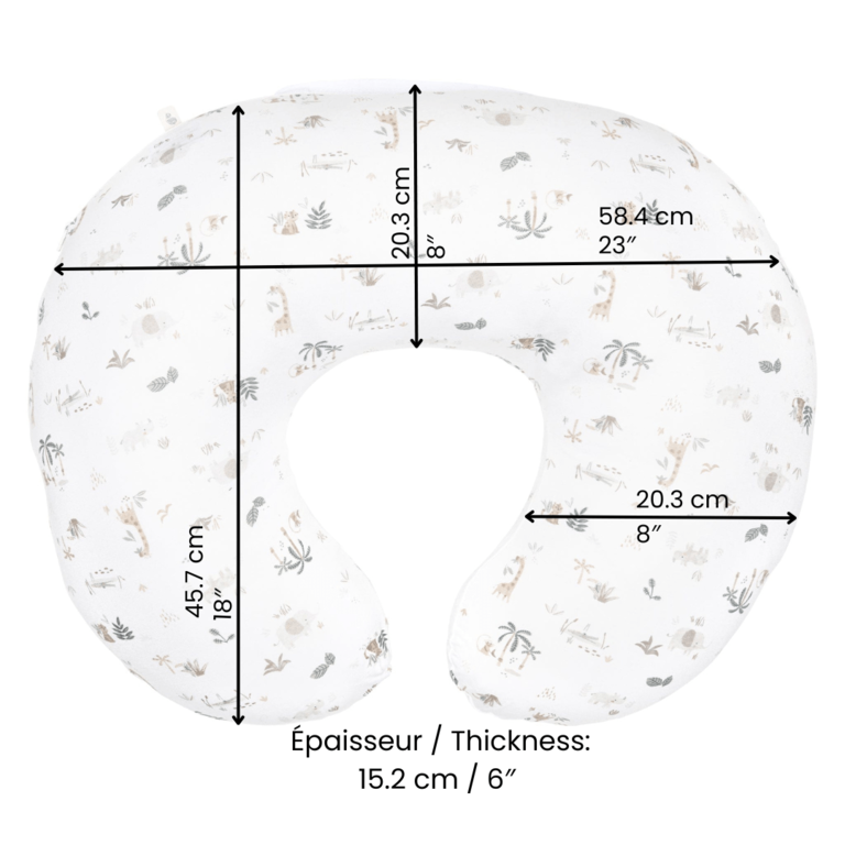 PERLIMPINPIN COUSSIN D'ALLAITEMENT EN BAMBOU - JUNGLE