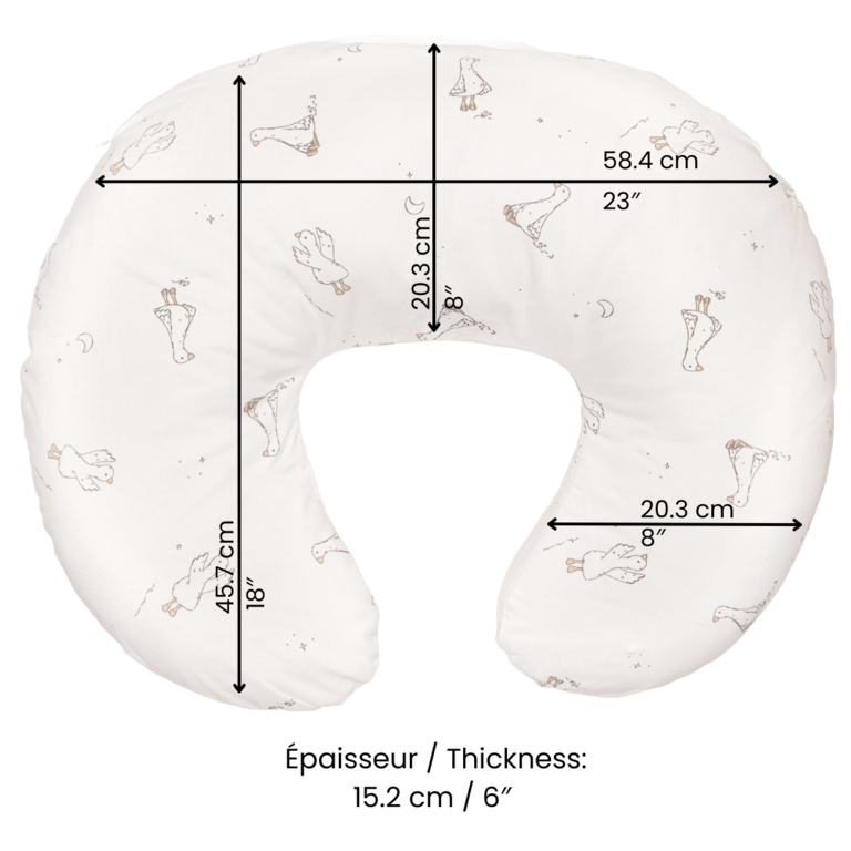 PERLIMPINPIN COUSSIN D'ALLAITEMENT EN BAMBOU - OIE