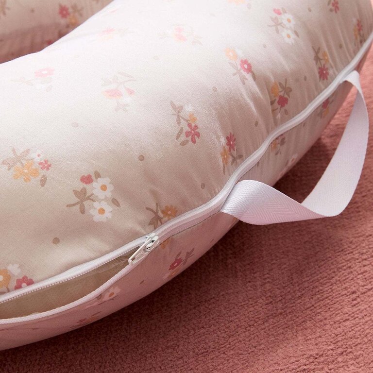 PERLIMPINPIN COUSSIN D'ALLAITEMENT EN BAMBOU - FLEURS