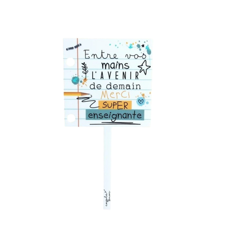 AFFICHETTE POUR PLANTES - SUPER ENSEIGNANTE