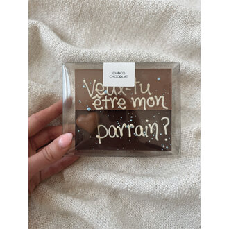 CHOCO CHOCOLAT COFFRET CADEAU - VEUX-TU ÊTRE MON PARRAIN?