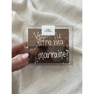 CHOCO CHOCOLAT COFFRET CADEAU - VEUX-TU ÊTRE MA MARRAINE?